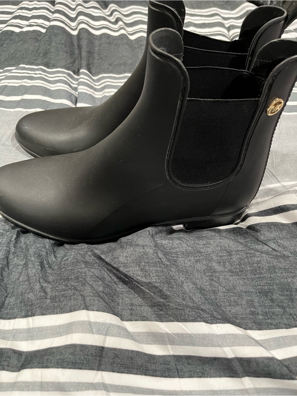 Women’s Michael Kors Black Chelsea-Style Ankle Rain Booties